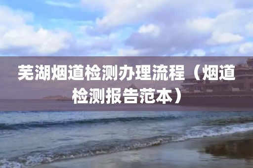 芜湖烟道检测办理流程（烟道检测报告范本）